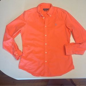 Ralph Lauren Polo Orange Button Down Boy’s Oxford Shirt-Size Large (14/16)